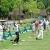 A view of the driving range at The Highlands Golf Course