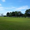 A view of a fairway at Travelers Rest RV Resort & Golf Course.