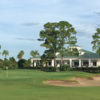 A view of a hole and the clubhouse at Majors Golf Club.