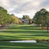 A sunny day view of a hole at Gainesville Country Club.