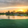 A sunset view of a hole at Turtle Creek Club.
