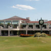 A view of the clubhouse at Riviera Country Club.