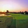 A sunset view of a hole at Bardmoor Golf & Tennis Club.