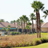 A view of the clubhouse and a hole at LPGA International.