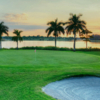 A sunset view of a hole at Okeeheelee Golf Course.
