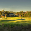 A view of the clubhouse and hole #18 at Westchase Golf Club