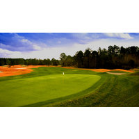 A view of the par-4 18th hole at Bent Creek Golf Course in Jacksonville, FL.