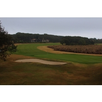 The 17th hole at the Golf Club of Amelia Island is a short, dogleg par 4. 