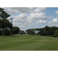 The second hole at Atlantis Country Club is a 404-yard par 4 with a wide fairway.