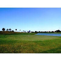Water down the left side increases the degree of difficulty on the par-4 10th at Jacksonville Beach Golf Club.