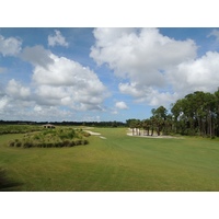 The long par 13th is the no. 2 handicap hole at Venetian Bay G.C. in New Smyrna Beach, Florida.