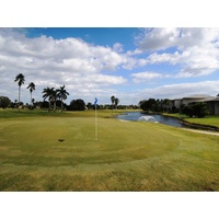 There's trouble off the tee and on the approach of the par-4 finishing hole at the Country Club of Miami's East Course.