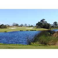 The 216-yard par-3 16th is one of many forced carries at Floridian Yacht & Golf Club in Palm City.