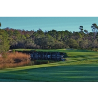 The 153-yard 15th showcases the beauty of the Legends Course at Orange Lake Resort in Kimmimmee, Fla. 