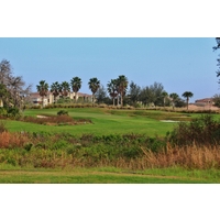 The second hole on the Estuary nine at the River Strand Golf and Country Club is scenic.