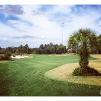 Landscaping is detailed and lush at many points of Hawk's Landing Golf Club in Orlando, Florida.